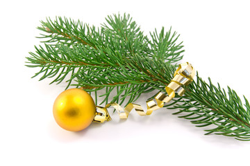 christmas decoration and a tree branch