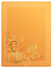 Pumpkin Harvest Illustration for  Invitation or Menu
