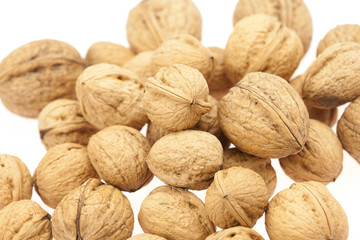 Walnuts isolated on white
