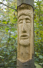tête sculptée