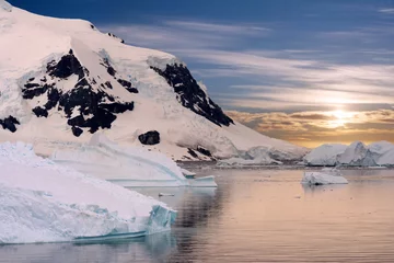 Rolgordijnen Abendstimmung im Eis - Sunset in the ice © MyWorld