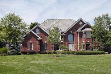 Large brick home in suburbs