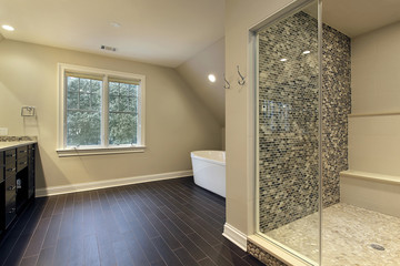 Master bath with large shower