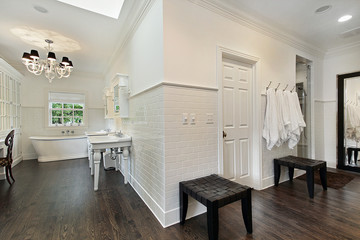 Master bath with dressing area