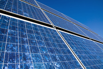 Closeup of a solar panel