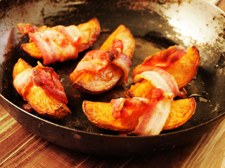 bacon wrapped roasted potatoes