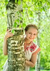 girl in traditional clothes