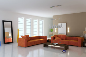 3d modern living room