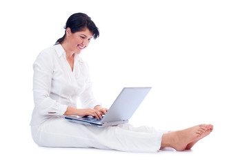 Young woman with laptop