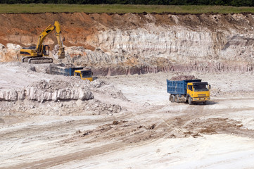 lorry transporting stones