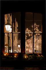 Weihnachtliche Straße in Bonn