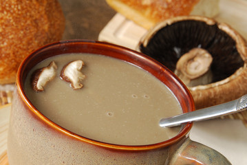 cup of mushroom soup