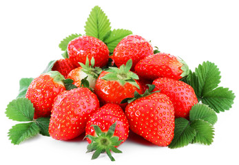 Клубника на белом фоне