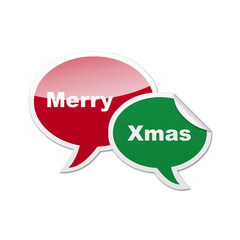 Pegatina chat MERRY XMAS con reborde