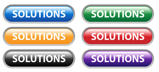 SOLUTIONS Web Buttons Set (ideas tips projects problem solving)