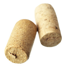 Two wine corks