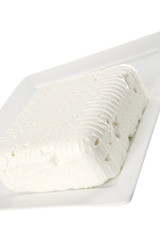 soft cheese on plate
