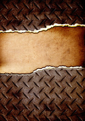 cracked diamond plate with place for text