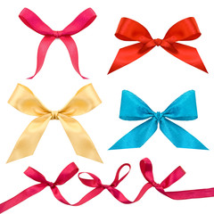 set of multi-colored bows