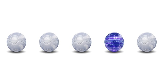 High resolution conceptual 3d soccer balls isolated