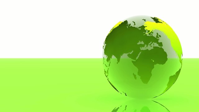 Gr&uuml;ner Planet in Rotation 01