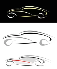 Gordijnen Sport car logo ©  danjazzia