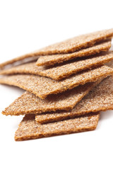 Rye crispbread  isolated