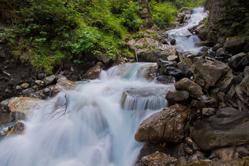Waterfall in green nature