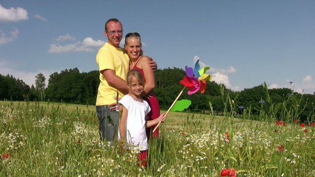 Familie im Sommer