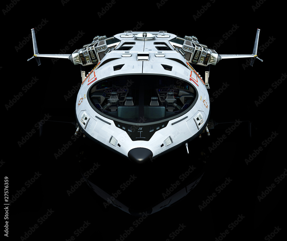 Wall mural spaceship reflection front