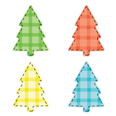 Checkered Christmas Trees
