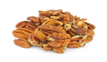 Group of pecan nuts