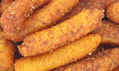 Close view of churritos Con Chile spicy corn snacks
