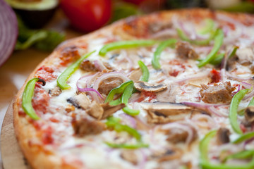 Supreme Pizza full close up