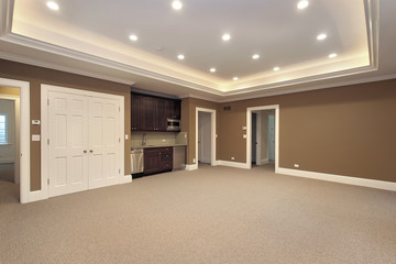Basement in new construction home