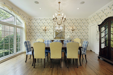 Dining room in suburban home