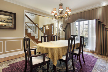 Dining room with foyer view