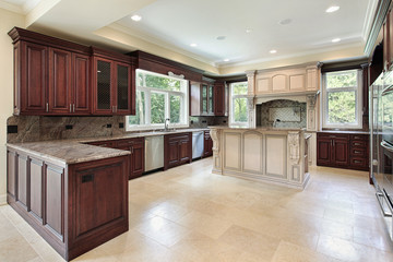 Kitchen with large island