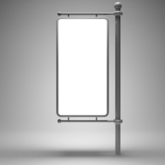 Blank street advertising billboard