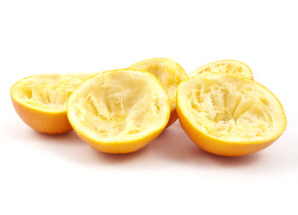Orange peels after juicing