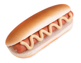 Hot Dog mit Beschneidungspfad
