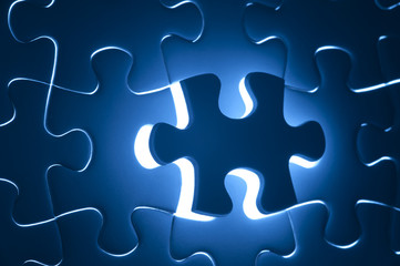 Complete missing jigsaw puzzle piece. Business Concept