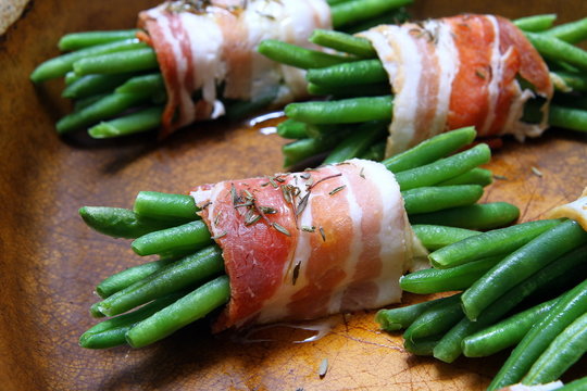 Haricots verts au lard