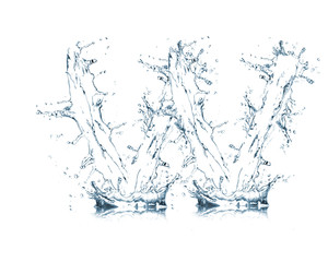Naklejka premium One letter of water alphabet
