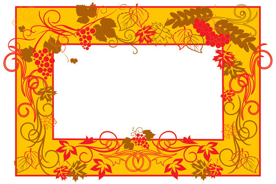 Autumn decorative frame