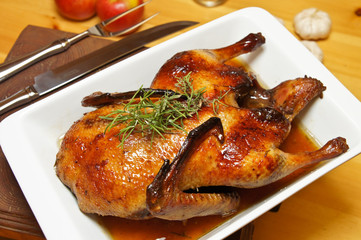 Baked duck
