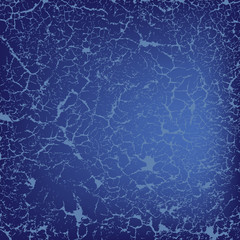 Texture of cracked blue background