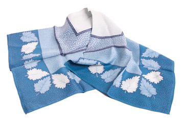head-scarf in shades of blue