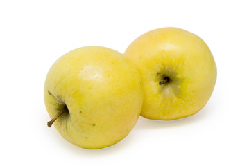 Two apple isolated on the white background