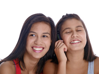 teenagers happy phone call